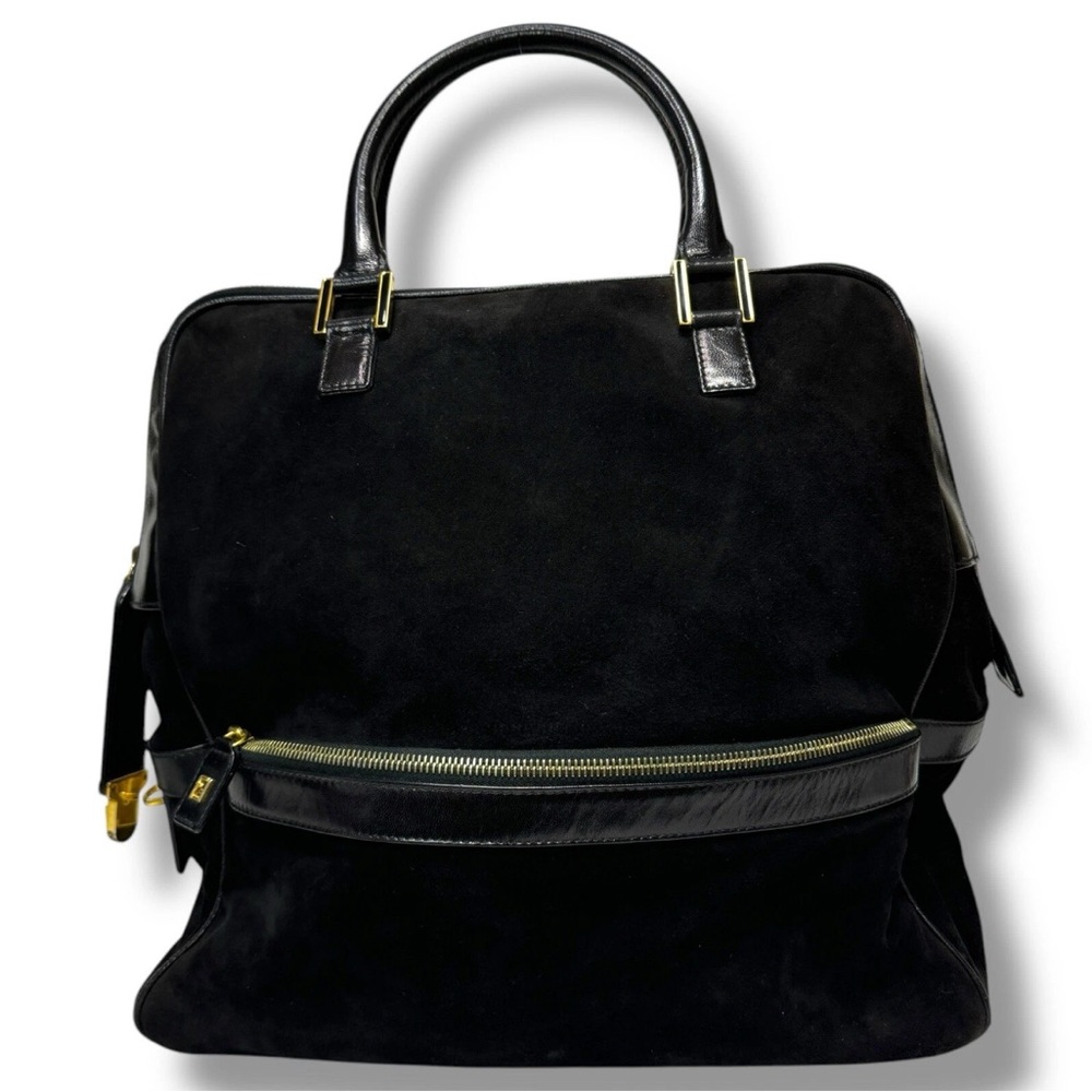 Fendi Black Leather Bag with Gold Accents. Vintage **RARE**